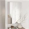 Dmora Specchio Otaru 51x77h cm Bianco Kit Fissaggio a Muro Incluso Forma Rettangolare, Sfumatura Colore Struttura