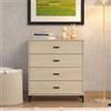 Dmora Cassettiera Chifuha 80x40x90h cm Marrone Rovere 4 Cassetti Apertura Scorrevole, Chiusura Scorrevole
