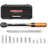 VEVOR Chiave Dinamometrica Attacco da 3/8 di Pollice a Click, Cacciavite | Dinamometrica Doppia Scala Lettura 5-45 lbf-ft / 6,8-61,2 Nm, con Bussole Inserti Giunto Universale Prolunga Custodia, Auto