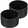 DIYEAH 2 Pezzi Copertura Antiscivolo in Silicone per Bicchiere, 7,5cm Nera | Finitura Minimal, Materiale Confortevole, Effetto Termico, per Bottiglie da Viaggio e Accessori Simili
