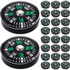 DIYEAH Bussola Mini Tascabile 15mm Riempita d Olio per Nero | Alta Precisione, Design Compatto, ABS e Acrilico, per Campeggio e Attività Educative, Portachiavi