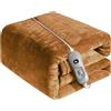 ECO-DE ECODE Coperta Elettrica Matrimoniale Riscaldante Grande - Termocoperta e Caldo Plaid Termico Elettrico con Telecomando e Timer - Coperte Riscaldabili per Letto Divano o Ufficio 3 Livelli di Calore