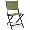 Bizzotto Sedia pieghevole elin antracite/verde LH32