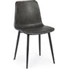Bizzotto Sedia kyra pu antracite vintage