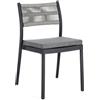 Bizzotto Alvin, sedia con cuscino antracite/grigio chiaro