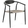 Bizzotto Sedia con braccioli linares antracite JA60