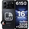 Doogeesmart Note 56 Pro Smartphone Android 16, 32GB+128GB/2TB, 6150mAh Batteria,