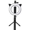 Luocute Treppiede per Selfie Stick con Luce di Riempimento, Telecomando Bluetooth 3 in 1 per Telefono, Registrazione Video in Streaming Live, Controllo Gestuale con Rotazione a 360°,