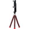 JOBY GorillaPod GO Content Creator Treppiede - Mini treppiede flessibile con testa a sfera e supporto per telefono GripTight 360 per smartphone e fotocamere compatte fino a 0,5 kg, nero/rosso