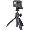 OSALADI Treppiede Selfie Stick per Fotocamera e Smartphone, Asta Telescopica in Lega di Alluminio e Pc, Nero, Stabile per Video e Riprese All'aperto