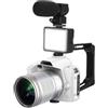 Evenoonest Sistema di telecamere WiFi 4K a doppia lente con scatti da 64 MP (bianco)