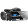 NGDVJEXPHUKS Videocamera, 4K Streaming Videocamera Digitale Webcam for La Fotografia Visione Notturna A Raggi Infrarossi Outdoor 56MP Vlog Recorder(No SD Card,Generation 2)