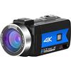 NGDVJEXPHUKS Videocamera, Fotocamere digitali da 56 MP for webcam in streaming live 4K Vlog Registrazione video Videocamera fotografica Registratore Visione notturna(32G SD Card,Blauw)