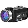 NGDVJEXPHUKS Videocamera, Fotocamere digitali da 56 MP for webcam in streaming live 4K Vlog Registrazione video Videocamera fotografica Registratore Visione notturna(32G SD Card,Noir)