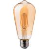 V-Tac VT-1966 Lampadina vintage LED 6W E27 filamento ST64 luce bianco caldo 2200K effetto ambrato - 214362