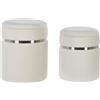 Beliani Set di 2 pouf in velluto bianco