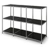 Floordirekt Concept Epure MK-018 - Scaffale a 3 ripiani in metallo, 116 x 40 x 82 cm, colore: Nero