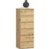 Home Collective Cassettiera con 6 cassetti cassettiera camera da letto corridoio soggiorno organizer cassettiera larghezza 40 cm altezza 109 cm | Credenza credenza multiuso artigianale in legno di rovere stretta