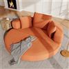 Kuczn Divano multifunzionale Boneless - Divano letto pieghevole autoportante con funzione letto, divano modulare in velluto a coste, letto ovale con cuscino, divano letto per soggiorno e camera da