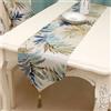 Odot 3D Foglia Runner Tavola Moderno Runner da Tavolo in Poliestere, Tovaglie Runner Tavolo con Nappe, Poliestere Decorativo Panno per Feste, Decorazione (Foglia Blu,32x180cm)