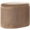 Beliani Pouf in velluto beige con contenitore