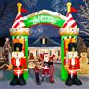 Kalolary 9FT Arco Gonfiabile di Natale, Arco del Soldato dello schiaccianoci all'aperto Buon Natale Blow Up Decorazione con Build-in luci LED per Interno Giardino all'aperto Yard