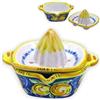 SICILIA BEDDA CAPACI Spremi Agrumi Ceramica Caltagirone, L 13 x 9 h cm ca. (1Unità) Varie opzioni Colore, Decoro Casuale - Blue
