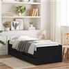 vidaXL Struttura per letto singolo con cassetti, mobili per camera da letto in legno ingegnerizzato nero, base moderna per materasso da 100 x 200 cm