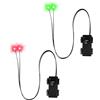 YUYWWAN Occhi Luminosi a LED per Halloween,Decorazione per Occhi a LED per Maschere di Halloween, Costumi e Cosplay, Teschi (Rosso e Verde)