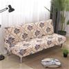 WWQQKJ Copridivani Clic Clac Letto Senza Braccioli 120-210 Elasticizzato Copertura Divano Grigio/Nero 2 Posti Copridivano Senza Braccioli Teli Estivi Universali per Animali(V,120-150cm/47.2-59in)