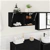 Generico Mobile da Bagno a Parete Nero 80x25x40 cm in Truciolato,Nero,12.85kg,860086