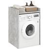 KOMTO Mobile Lavatrice, Mobile Sopra Lavatrice Salvaspazio | Armadio Lavatrice Effetto Cemento, Mobile Coprilavatrice 66 × 62 × 97 cm
