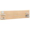 DHOME Testiera con Mensole in Legno riciclato DM Sospesa a Parete Stile Pallet Letto Vintage Nordico Ferramenta inclusa (Pallet Orizzontale, Legno Naturale/Bianco, 220cm)