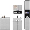 Vicco Set di mobili da bagno Edge, Nero 60 cm | composto da mobile lavabo, pensile a specchio, colonna e base media