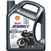 Shell Advance 4T Ultra 10W40 Olio Motore Sintetico 4 Tempi 4L