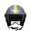 MOMO DESIGN Casco moto jet FGTR CLASSIC Candy E2206 Grigio opaco / Giallo fluo