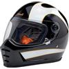 BILTWELL 1004-570-503 HELMET LANESPLITTER GLOSS BLACK/WHITE W FLAMES MD
