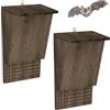 Relaxdays casette per pipistrelli, set 2 pz, rifugio, A x L x P 34 x 22,5 x 12,5 cm, legno, marrone