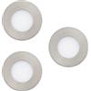 EGLO Faretto da incasso Fueva-Z, Smart Home Zigbee | Compatibile con Alexa, lampada da soffitto dimmerabile, acciaio nichelato opaco, plastica di colore bianco caldo e bianco
