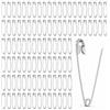 Carehabi 100 Spille da Balia 37 mm Argentate, Metallo per Cucito | Per fissare tessuti ed etichette, cucito e fai da te, abbigliamento & casa, spille di sicurezza, accessori cucito