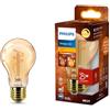 Philips Vintage Amber Spiral A60 Bulb, Dimmable, Flicker-Free, EyeComfort, 270 Lumen, Flame (1800 K), 3.1 W=25 W, E27 Base, 1-Pack