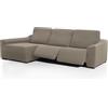 FAVERTI Fodera per chaise longue, braccio lungo sinistro (vista frontale) a due piedi | modello Nova | Fodera per chaise longue super regolabile in lino, protezione di qualità tessuto jacquard tatto