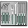 Victorinox Modern, Set di Posate, 12 pezzi, 6 forchette, 6 coltelli da tavola, Lama extra affilata, Lavabile in lavastoviglie, Sauge