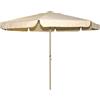 FRASCHETTI OMBRELLONE TONDO IN ALLUMINIO PER ARREDO GIARDINO PISCINA TELO BEIGE Ø 350 CM