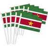 Petite Pine 25 bandiere portatili del Suriname, bandiere tenute in mano con decorazione surinamese, banner decorativo