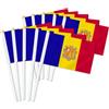 Petite Pine 25 bandiere portatili Andorra, bandiere a mano per decorazioni di Andorra, striscione decorativo