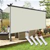 LIUYANYAN Telone in Tessuto Impermeabile 2 x 8 m Protezione Raggi UV e Impermeabile Telone Occhiellato Ombreggiante Antivento con Fune e Occhiellato per Terrazza Giardino, bianco