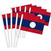 Petite Pine 25 bandiere portatili del Laos, bandiere tenute in mano della decorazione del Laos, banner della decorazione
