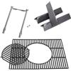 GriHero Parti di ricambio per barbecue Weber Spirit I & II Serie 200 - E210 E220, griglia in ghisa da 44,5 cm, barra flavorizer da 38,9 cm, copertura del bruciatore e accessori in acciaio inox da 45,7 cm per