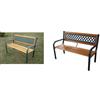 Gardenia Panchina 2 posti, in Legno, Struttura in Acciaio, Intreccio spalliera in Resina, 118x52xh.75 cm